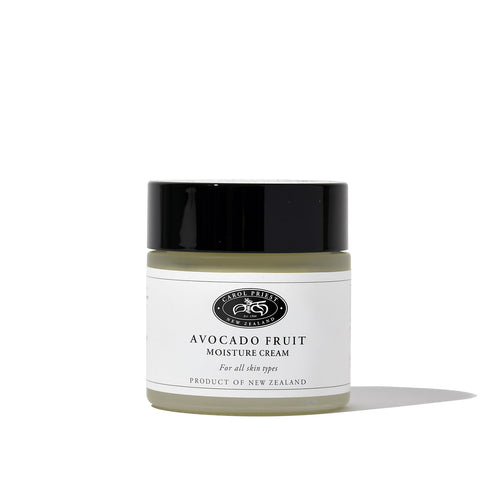 Representation of Avocado Fruit Moisture Cream, a hydrating product from Carol Priest's line of natural, organic cosmetics.
